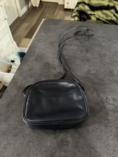 EUC ILI New York Blue Leather Crossbody Purse Bag