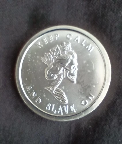 2013 KEEP CALM & SLAVE ON 1 OUNCE PURE SILVER ROUND SILVER BULLET SILVER SHIELD