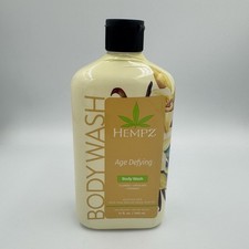 Hempz Body Wash Age Defying Vanilla Musk Hydrating for Sensitive Skin, Scented