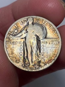 1930-S Silver Standing Liberty Quarter, Album Toning