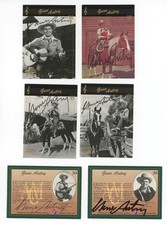 Gene Autry Singing Cowboy (6) Autographed Trading Cards Country Classics