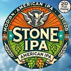 [2D Flat]Stone American IPA Tin Metal Signs Home Décor 8x8 Round Wall Vintage