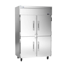 Victory VERSA-2D-HD-HC 52" 2-Section Reach-In Refrigerator w/ 4 Solid Half Do...