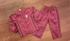 *Vintage* Kids 4T Indiana University Red Crimson Windsuit Tracksuit, Excellent