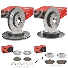 brembo BREMSSCHEIBEN + XTRA BELÄGE passend für MERCEDES A/B-KLASSE W176 + W246