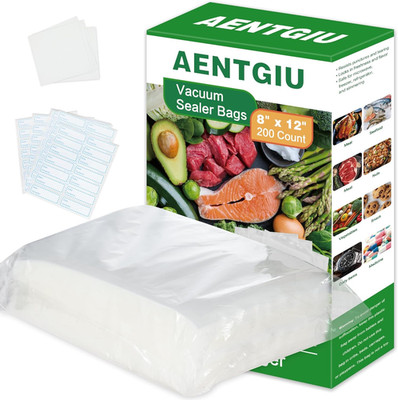 200 Vacuum Sealer Bags for Food, 8X12 Inch Thick BPA Free Vacuum Sealer Storage