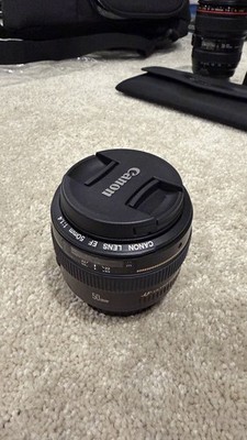 Canon EF 50mm f/1.4 USM Lens + Hoya HD CPL Filter CLEAN TESTED