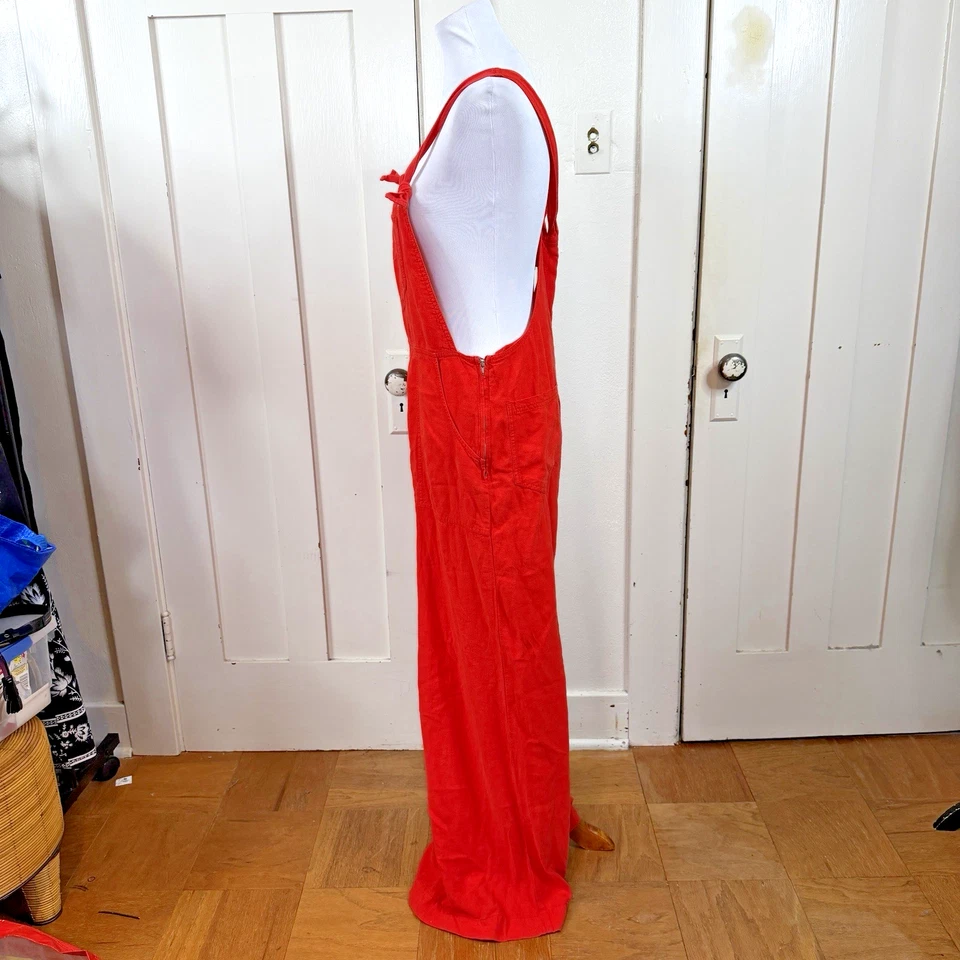 Mono con tirantes Anthropologie Cadence naranja para mujer talla M pierna mediana ancha Foto 3 de 4