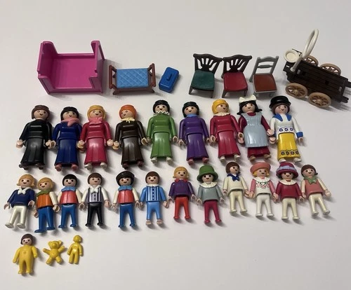 Vintage Playmobile People & Accessories Adults & Children, Furniture, Wagon