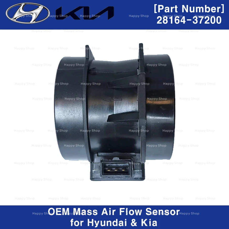 2816437200 Sensor de flujo de aire másico original OEM para Hyundai Kia 2,7 L 2001-2010 Foto 4 de 4