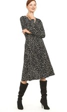 NWT! H & M, X-Small (XS) Women's Animal Print Wrap-Front Dress, V-Neck, Belted