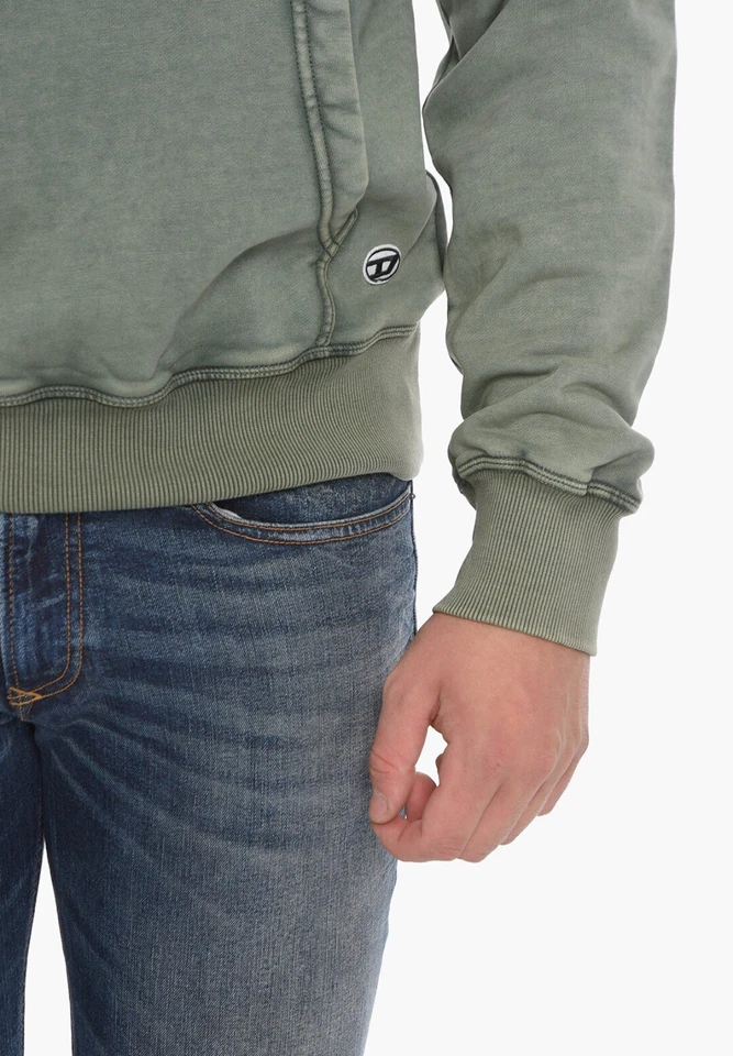 Diesel - Para hombre - Sudadera con capucha - Verde lavado - Talla: L - Diseñador - Totalmente nueva con etiquetas Foto 3 de 4