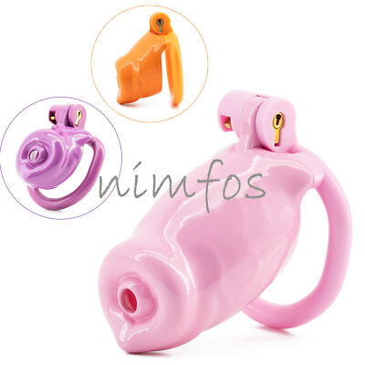 3 Sizes Male Chastity Cage Device Sissy Femboy Rings with 4 Size Lock Belt