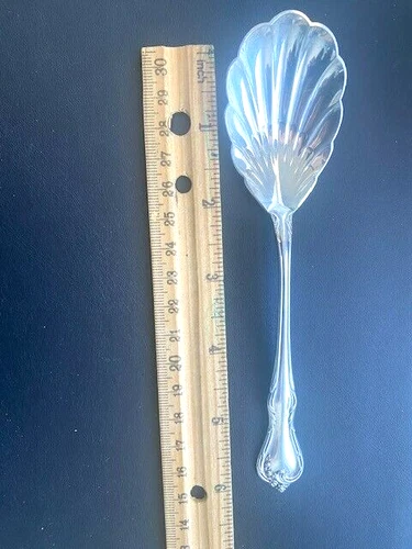 REED AND BARTON ''ROSE CASCADE'' 925 STERLING SILVER SUGAR SHELL SPOON