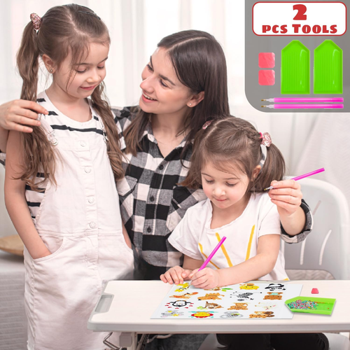 Diamond Art Kits for Kids, 64 Pcs Diamond Art Stickers Crafts for Kids Ages 4-6- - Picture 3 of 12
