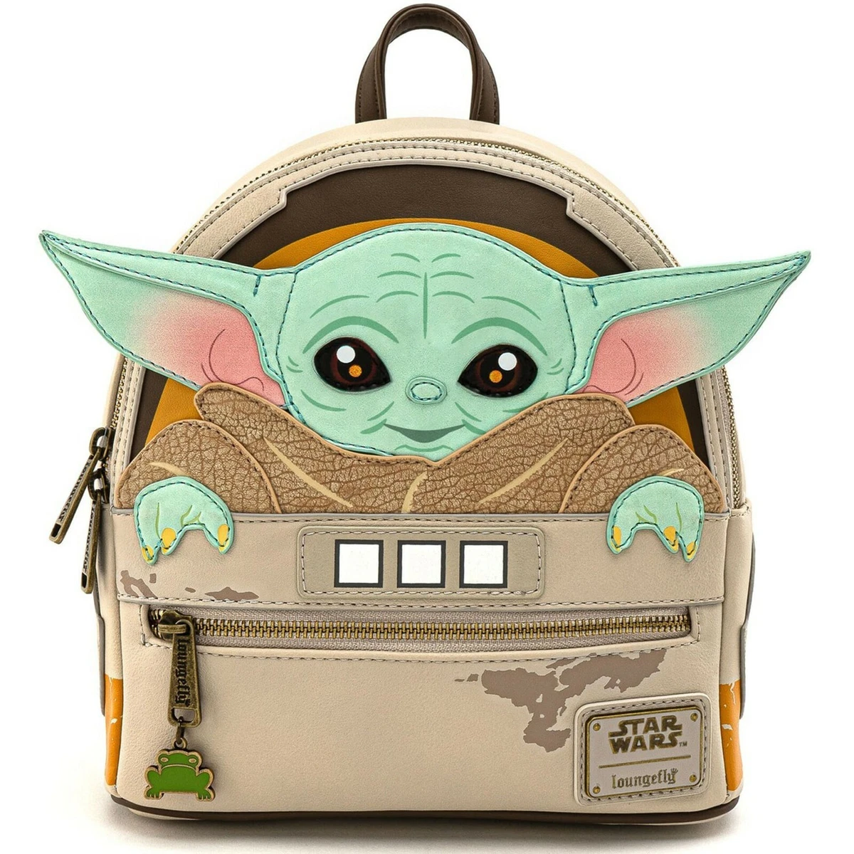 Disney Star Wars Loungefly Mandalorian The Child Baby Yoda in Pram Mini Backpack