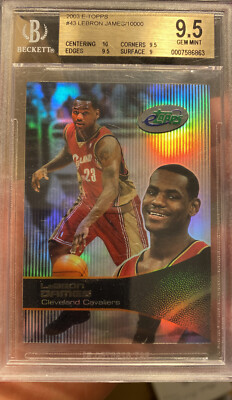2003 LeBron James Rookie Topps ETopps Gem Mint 9.5 BGS 10 Sub #10000 SP | eBay
