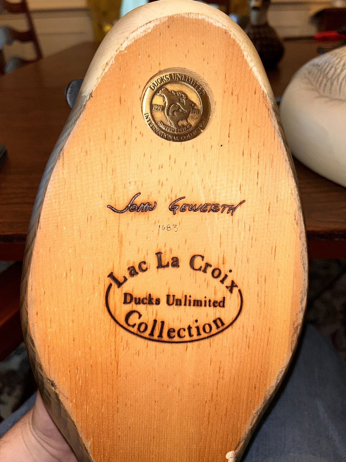 ducks unlimited decoy duck, Lac La Croix Collection, 1683, John