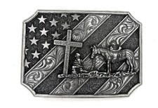 Cowboy Kneeling for Prayer Belt Buckle - Cowboy Kneeling for Prayer Buckle
