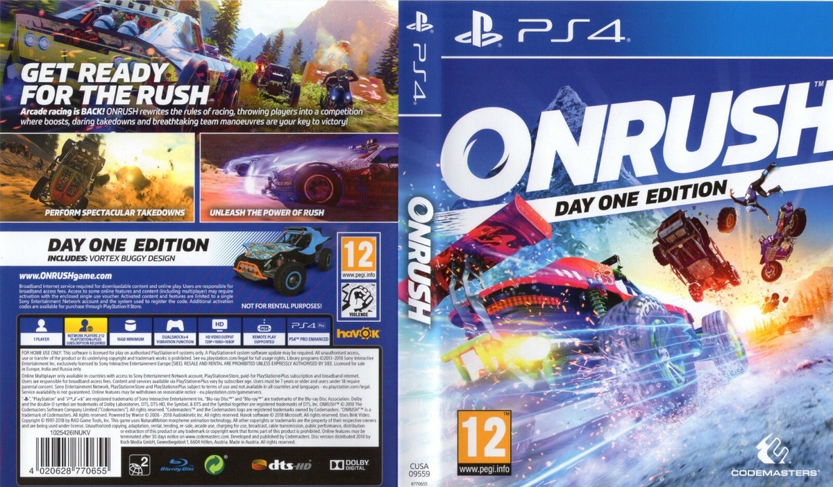 Jeu Onrush Edition Day One VF PS4 - Neuf Sous Blister, Jeu De Course