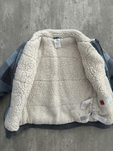 Disney Cars Boys Sherpa Jacket Size 7/8 Plaid - Picture 5 of 5