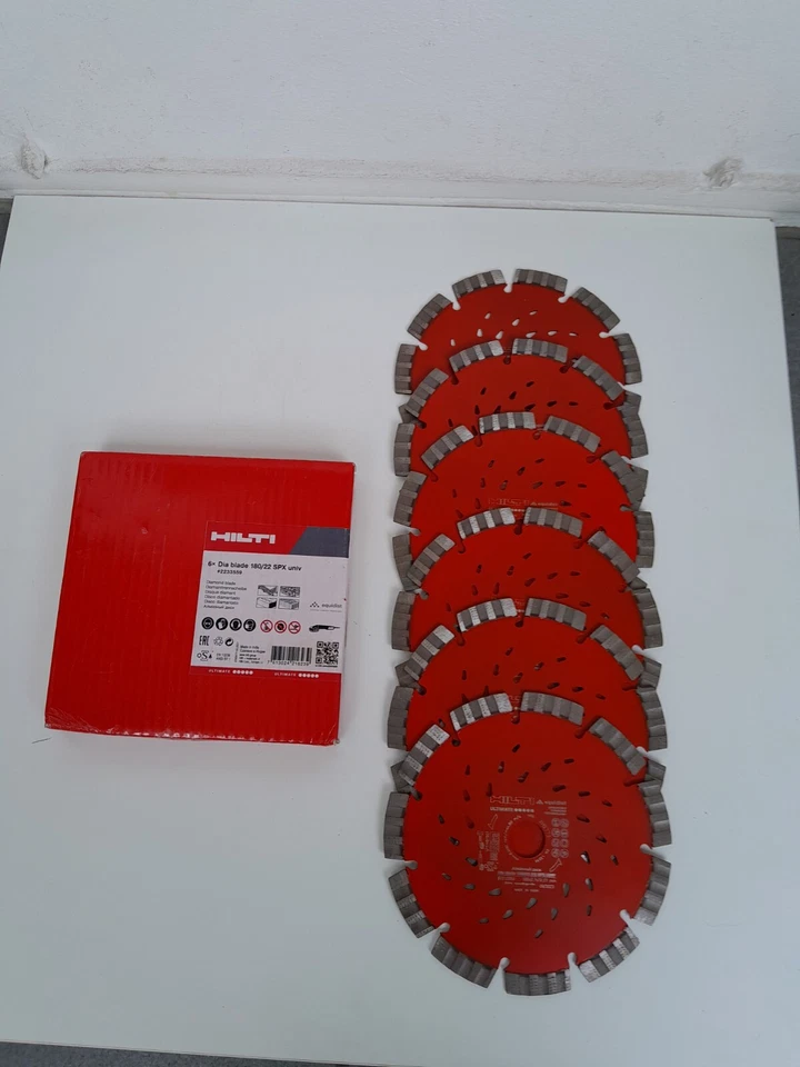 HILTI 6 Stück Diamanttrennscheiben 180/22 (6) SPX univ Nr. 2233559 NEU!! - Bild 2 von 4