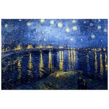 Gogh, Starry Night over the Rhone FRIDGE MAGNET, 1888 Fine Art Repro