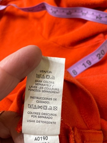 Chaps polo shirt large dark orange button at neck logo nice - Picture 8 of 8