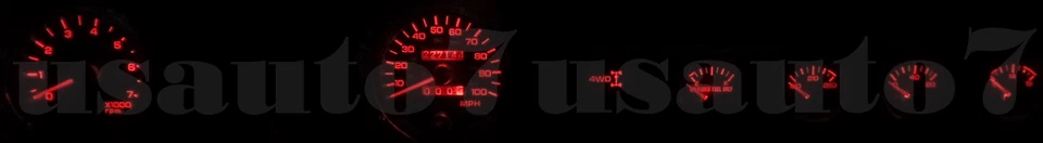 NEW Dash Instrument Cluster Gauge RED LED LIGHT BULB KIT Fit 87-95 Jeep Wrangler Foto 2 de 4