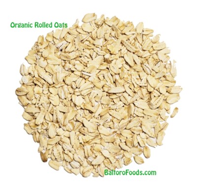 Organic Rolled Oats old fashion gluten free non-GMO, Whole Grain Vegan Bulk