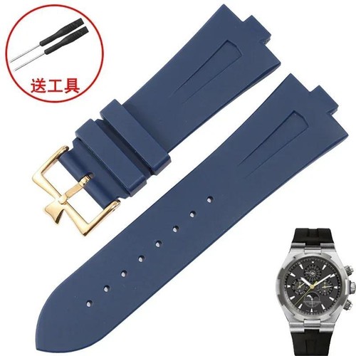 25x8mm Rubber Strap Watch Band Fits Vacheron Constantin Overseas VC47450 49020 - Picture 30 of 36