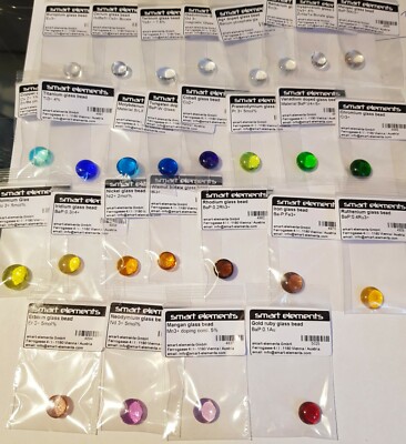 Element collection - metal ion doped beads- 24 pcs. Unique Set in the world!
