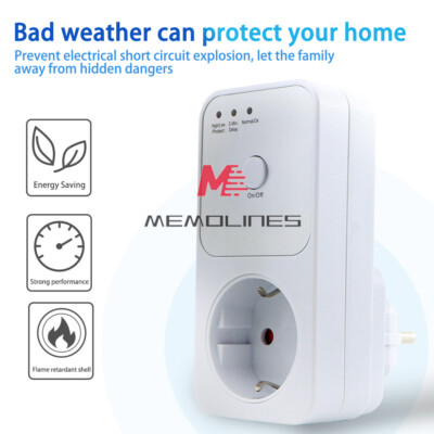 Automatic Voltage Protector AC 220V Power Surge Safe Protector Socket Switcher