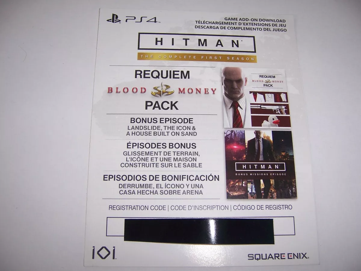 Hitman Download Code DLC The Blood Money Pack PS4 Playstation 4