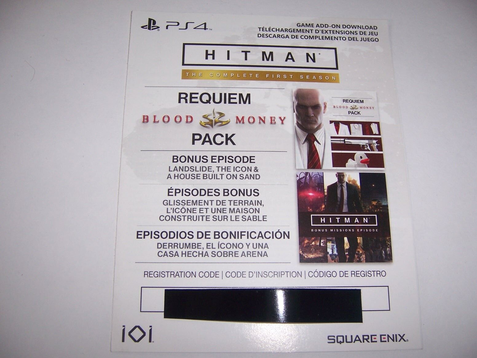 Hitman Download Code DLC Money Pack PS4 Playstation 4