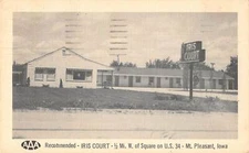 Mt Pleasant Iowa Iris Court Vintage Postcard AA39677