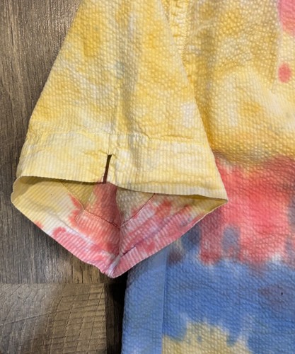 Polo Ralph Lauren Classic Fit Tie-Dye Seersucker Shirt Heritage Beach Large - Picture 5 of 7