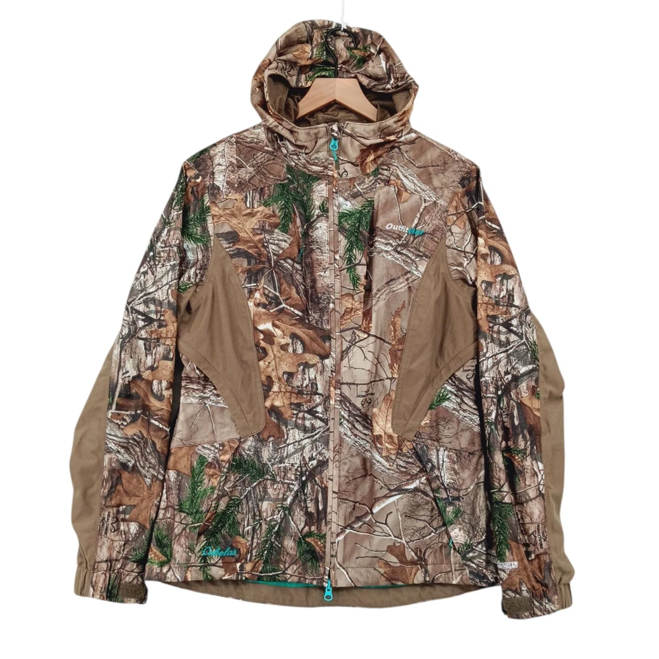 Cabelas куртка женщин средний наряд ее лесной камуфляж бирюзовый капюшон молнии RealTree Xtr - Изображение 3 из 4
