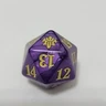 Throne Of Eldraine Purple gold Oversized Spindown Die MTG counter life dice