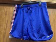 Vintage White Tag NIKE Womens Medium Mesh Made In USA Shorts Blue