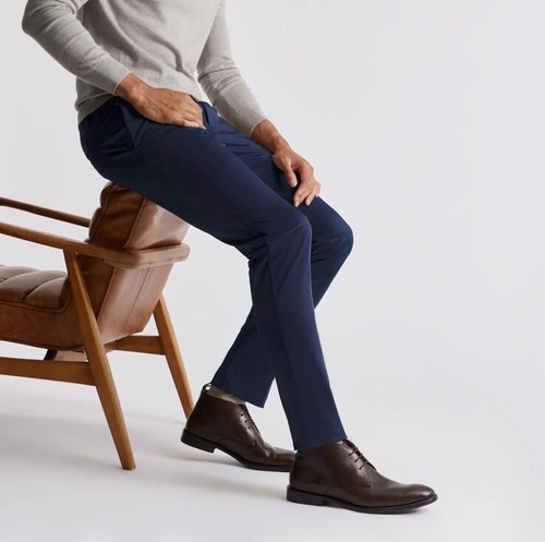 Spoke “Sharps” Chinos Slim / Straight “Build A” W31 L31 Navy BNWOT RRP £120 - Picture 5 of 20