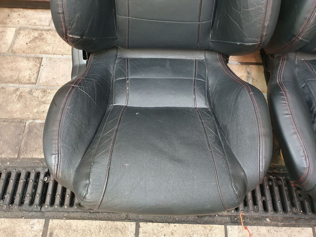 RARE red stitching LEATHER Front Seats Honda CRX JDM EDM EE8 RARE red stitching LEATHER Front Seats Honda CRX JDM EDM EE8
