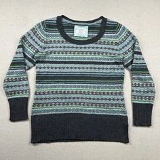 Vintage Old Navy Sweater Womens XL Wool Rabbit Angora Nordic Winter Geometric