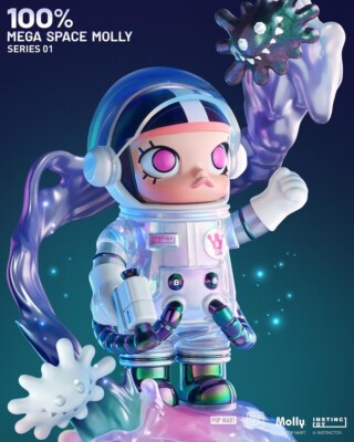 POP MART SPACE Molly xCareBearsトレンドフィギュア Pop Mart x Kennyswork 100% Space Molly Figure Collection S3