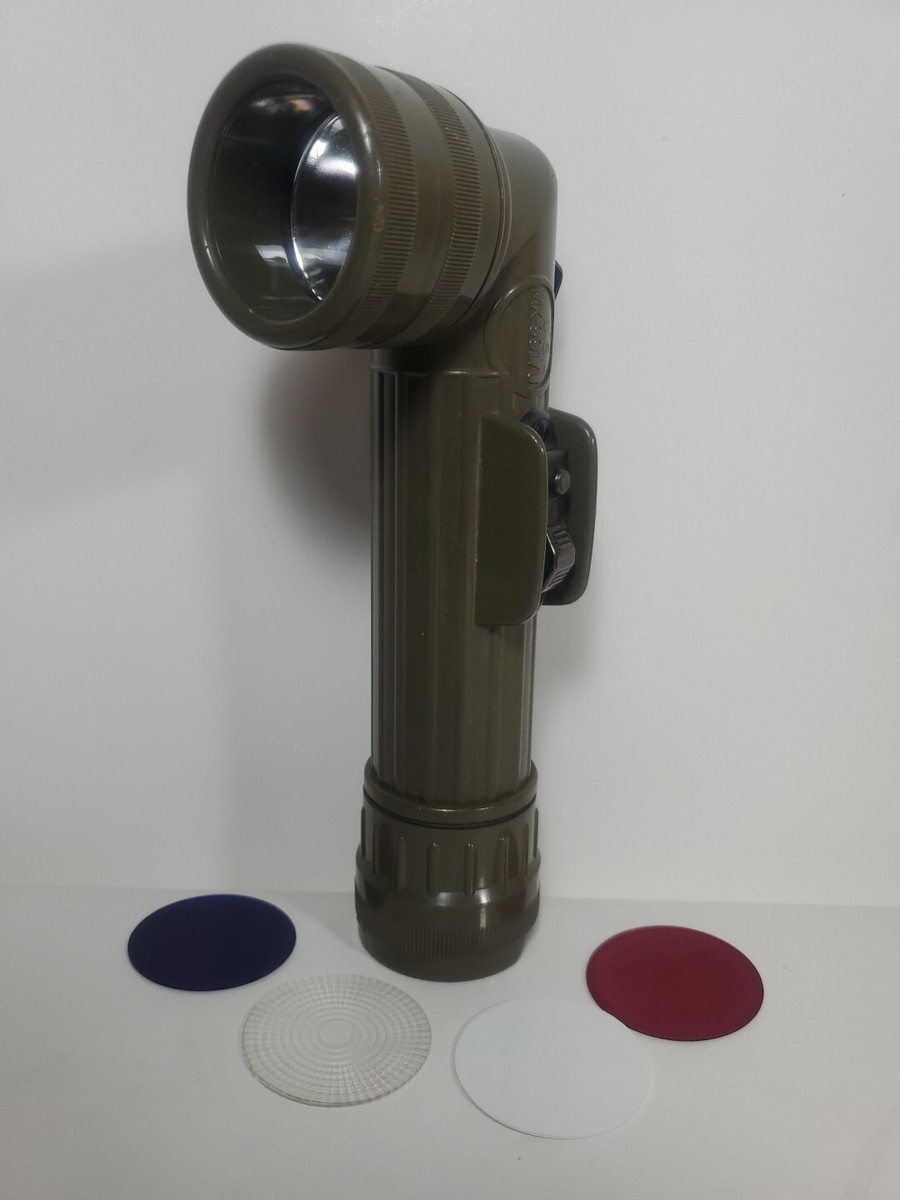 Torcia Militare USA Fulton MX-991/U – Verde, Ad Angolo, Con Clip – Usata