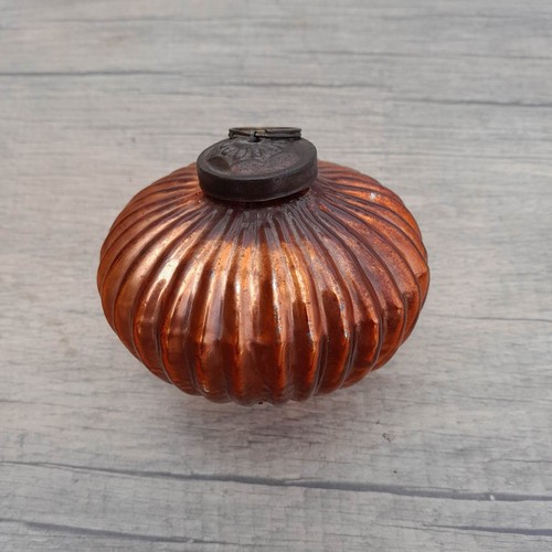 De colección bronce cebolla vidrio mercurio tapa de hierro estilo bola adorno árbol de Navidad - Imagen 2 de 8