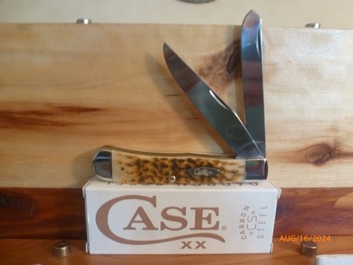 Case XX CA163 Amber Bone Trapper Pattern No. 6254CS - New in Box - Picture 2 of 5