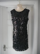 Black Sequin Dress Evening Party Girls on Film Size 14 New Christmas Designer