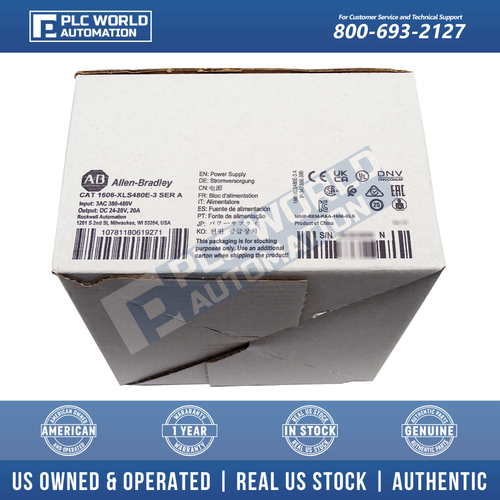 Allen Bradley 1606-XLS480E-3 Ser A Power Supply, 380-480V AC 3-PH, 24-28, New - Picture 2 of 6