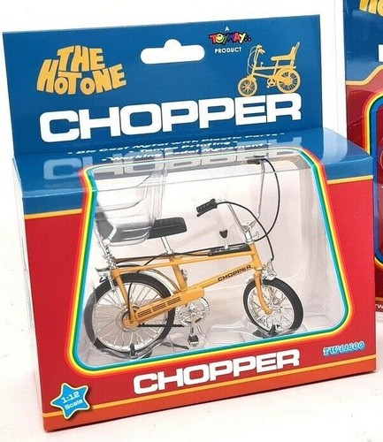 Toyway 1/12 - The Hot One Chopper Model Bicycle Yellow Retro 70's Bike - Picture 2 of 4